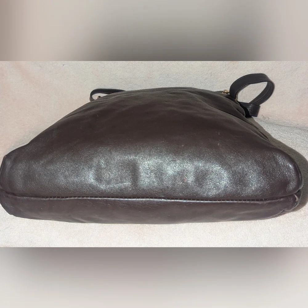Ravasi Firenze Dark Brown Leather Hobo Bag. Made In Italy.